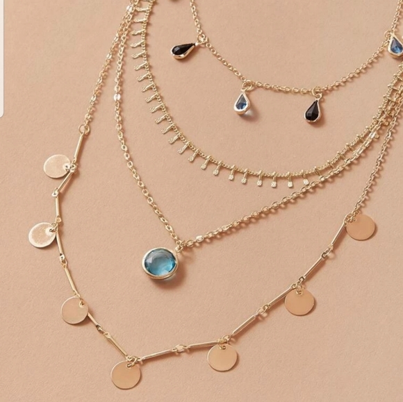 *Olive* Layered Stone Necklace - Picture 4 of 4